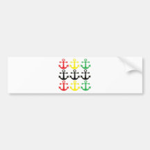 Rasta Anchors Bumper Sticker