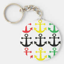 Rasta Anchors Key Chains