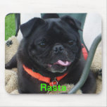 Rasta black PUG Mouse Pads
