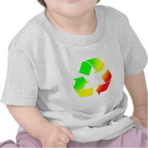 Rasta Colored Recycle Sign Shirts
