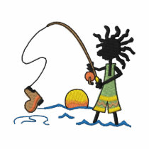 Rasta Fishing embroidered shirts by ZazzleEmbroidery Rasta Fishing embroidered shirts