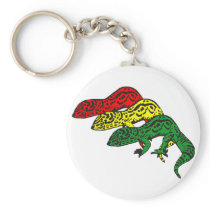 Rasta Geckos Key Chain