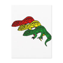 Rasta Geckos postcards by Studio16a Rasta Geckos postcards