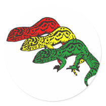 Rasta Geckos stickers by Studio16a Rasta Geckos stickers