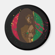 Rasta Girl Fridge Magnets