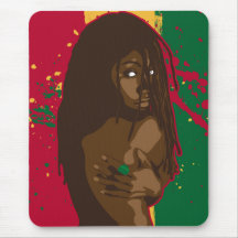 Rasta Girl Mousepads