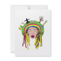 rasta hippie babe custom announcements