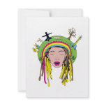 rasta hippie babe custom announcements