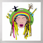 rasta hippie babe posters