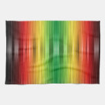 Rasta Lined Kitchen Towel