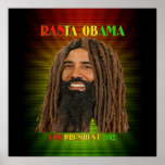 Rasta Obama for President 2012 Poster Yah Man!