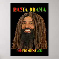 Rasta Obama for President 2012 Poster Yah Man!