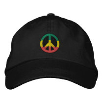 Rasta Peace Embroidered Hat embroidered hats