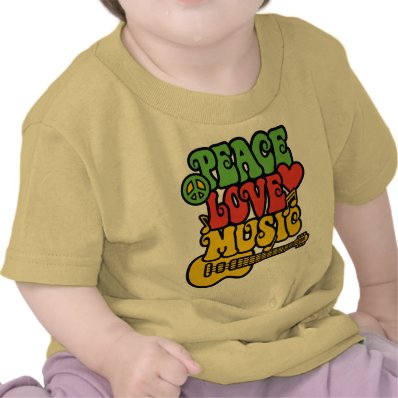 Rasta  Peace-Love-Music T-shirts