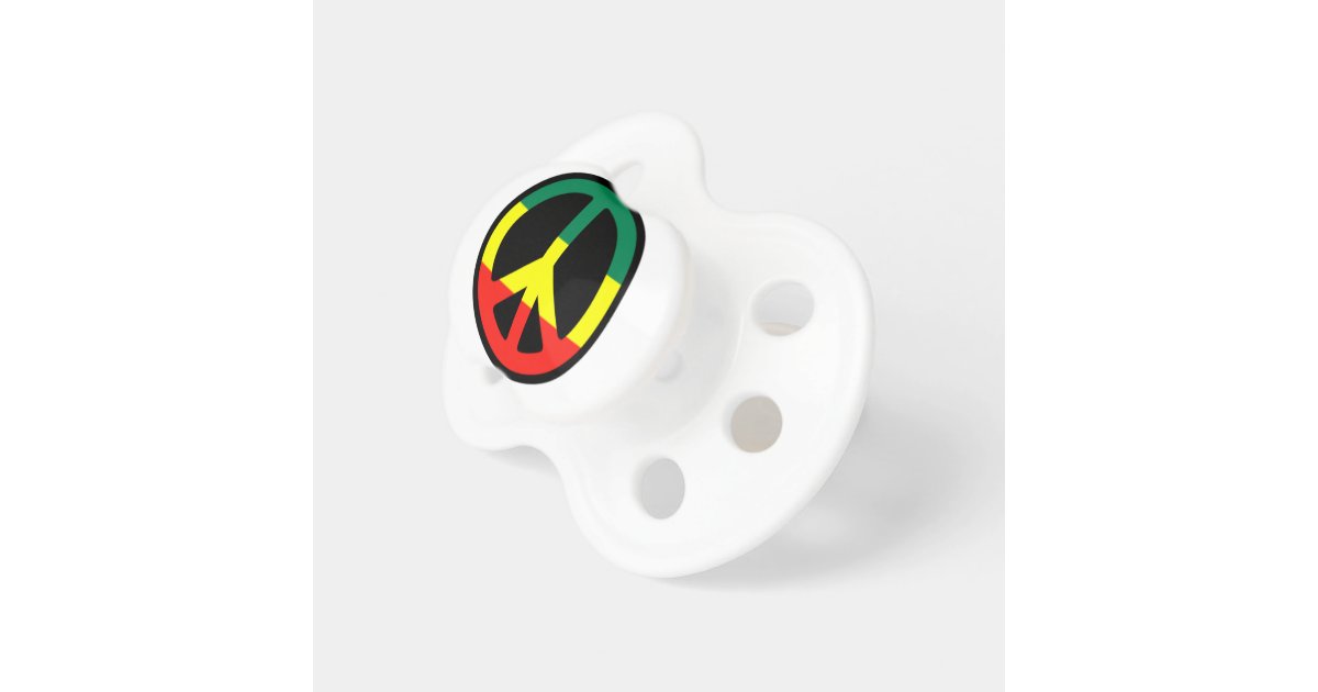 Rasta Peace Sign Baby Pacifier Zazzle
