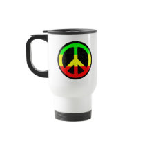 Rasta Peace-Sign Coffee Mugs