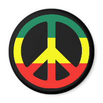 rasta peace sign magnets