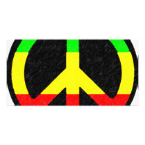 Rasta Peace-Sign Photo Greeting Card