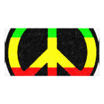 Rasta Peace-Sign Photo Greeting Card