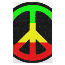 Rasta Peace-Sign stationery by Rave_On Rasta Peace-Sign stationery