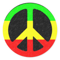 Rasta Peace-Sign stickers