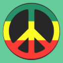 Rasta Peace Sign stickers by bumper2bumper Rasta Peace Sign stickers