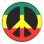 Rasta Peace Sign Round Sticker Rasta Peace Sign Round Sticker