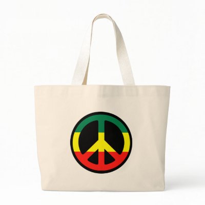 Rasta Peace Symbol Canvas Bags by makelovenotwar