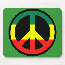 Rasta Peace Symbol Mouse Pad