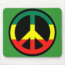 Rasta Peace Symbol Mouse Pad