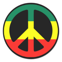 Rasta Peace Symbol stickers