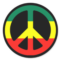 Rasta Peace Symbol Stickers
