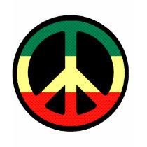 Rasta peace symbol t-shirts by ModifiedDesigns Rasta peace symbol t-shirts