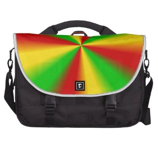 Rasta Rays Green Yellow and Red Laptop Messenger Bag