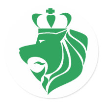 Rasta Reggae Crowned Lion Green stickers by ChildOfZion Rasta Reggae Crowned Lion Green stickers