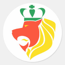 Rasta Reggae Crowned Lion Stickers