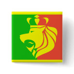 Rasta Reggae Flag and Lion Pinback Buttons