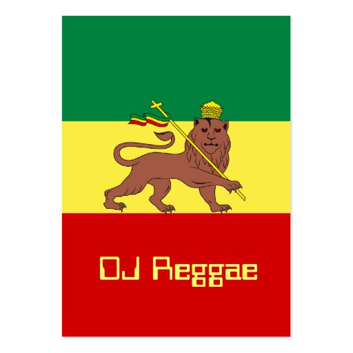 Rasta Reggae Lion of Judah Business Card Templates (front side)