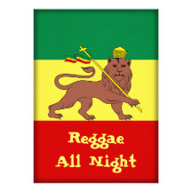 Rasta Reggae Lion of Judah Personalized Announcement