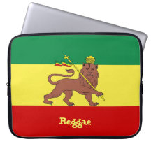 Rasta Reggae Lion of Judah Neoprene 15" Sleeve Laptop Computer Sleeves