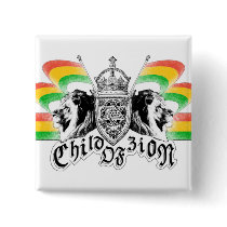 Rasta Reggae Royal Crest Button by ChildOfZion Rasta Reggae Royal Crest Button