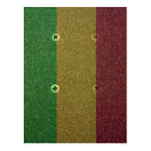Rasta Skateboard Griptape Post Card