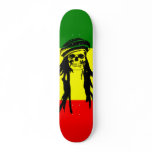 Rasta Skull Skateboard