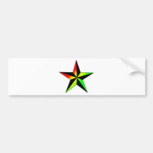 Rasta Star Bumper Stickers