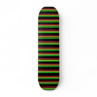 Rasta Stripe Design Skateboard skateboard