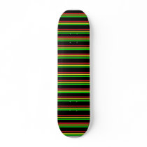 Rasta Stripe Design Skateboard