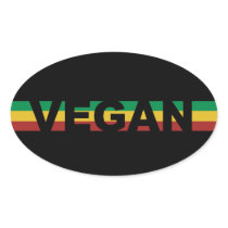 Rasta Striped Vegan Sticker stickers