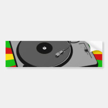 Rasta Turntable Bumper Stickers
