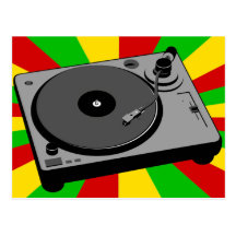 Rasta Turntable Post Card