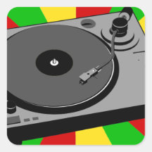 Rasta Turntable Sticker